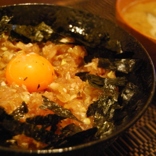 手作りネギトロで！てんこもり丼