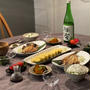 豆ごはんと鯵の干物とかの夜ごはん