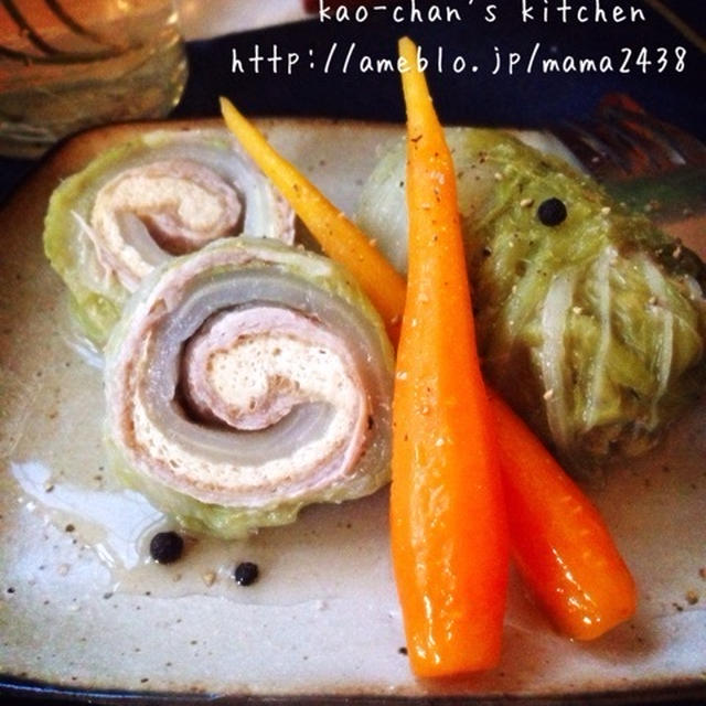 しみウマ＊じゅわ～とロール白菜のコンソメ煮。秋支度。