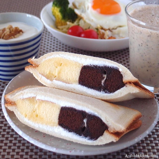 ヤマザキ北海道チーズ蒸しケーキのホットサンド By 館長さん レシピブログ 料理ブログのレシピ満載