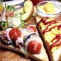 2種のオープンサンドde朝ごはん♡…子供からの指摘