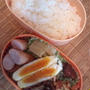 今日のお弁当　と　甘納豆と抹茶のパン
