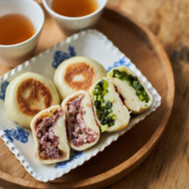 あんバターおやきと野沢菜おやき