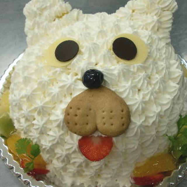 犬のデコレーションケーキ♪