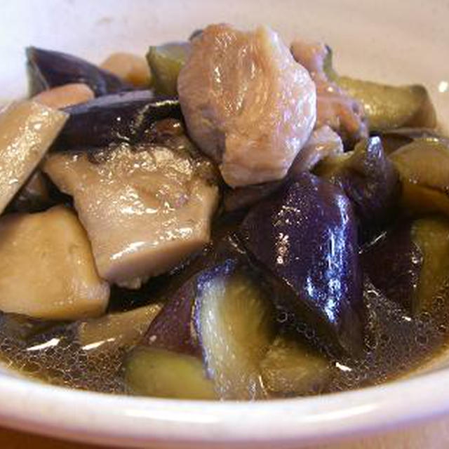 茄子と鶏肉のコク旨煮