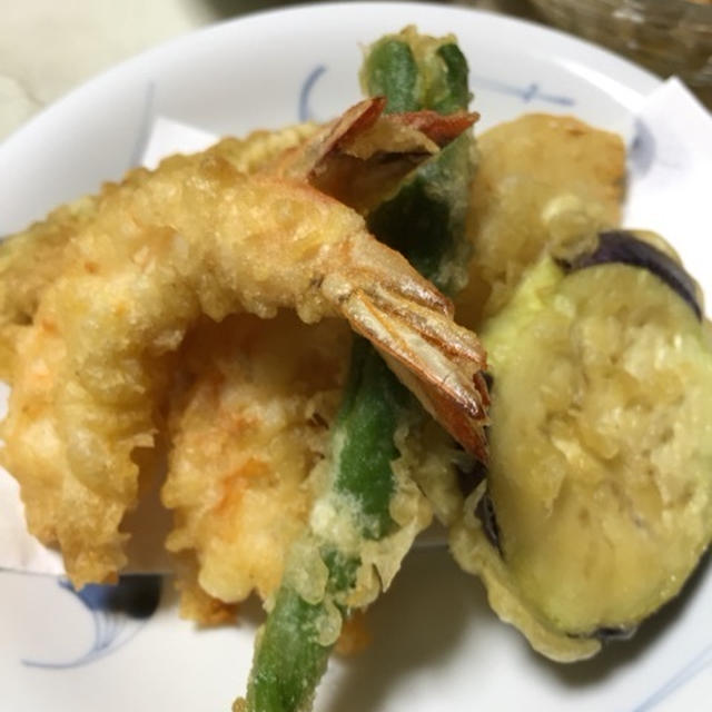 海老と夏野菜の天ぷら