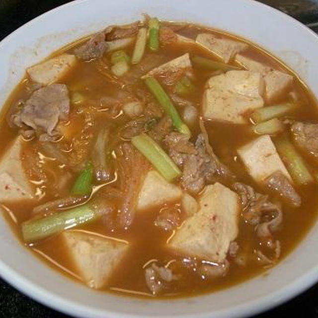 ◎[料理]豚肉と豆腐のキムチ煮込み