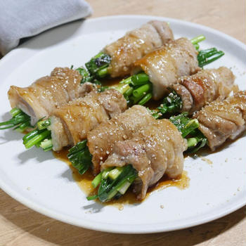 何本でも食べられる「小ねぎの豚バラ肉巻き照り焼き」