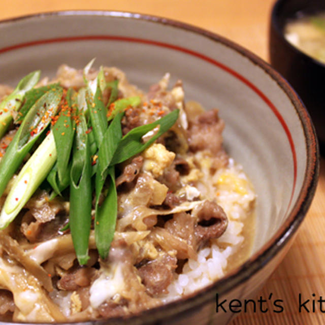 牛肉とごぼうの卵とじ丼