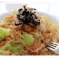 ポン酢でさっぱりパスタ