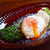 アスパラ炒めて目玉焼きのっけて「アスパラのビスマルク風」