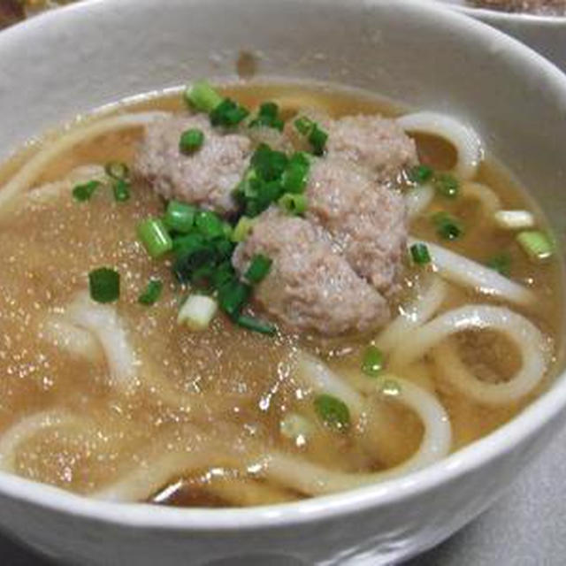 豚ひき肉団子と大根おろしのうどん