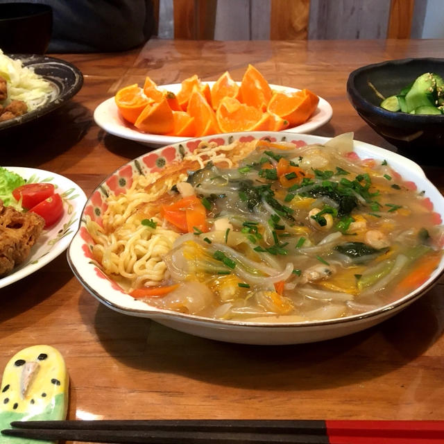 【ガストでランチ＆海鮮あんかけ焼きそば】