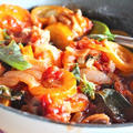 ３６５日野菜レシピNo.１６０「チキンとズッキーニのトマト煮」