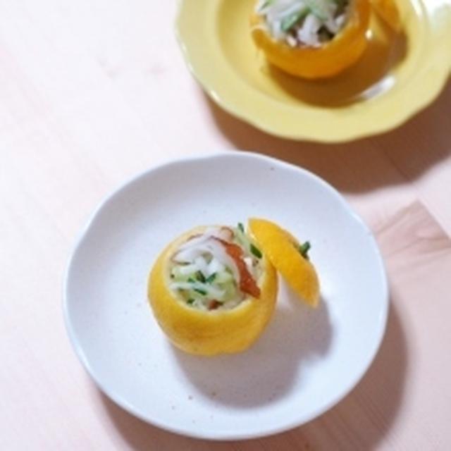 かぶときゅうりと竹輪の柚子はちみつ和え