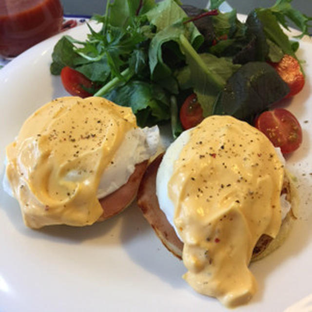 English muffin  Eggs benedict☆　手作りイングリッシュマフィンとエッグベネディクト☆