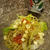 トマトとレタスの青じそ納豆パスタ