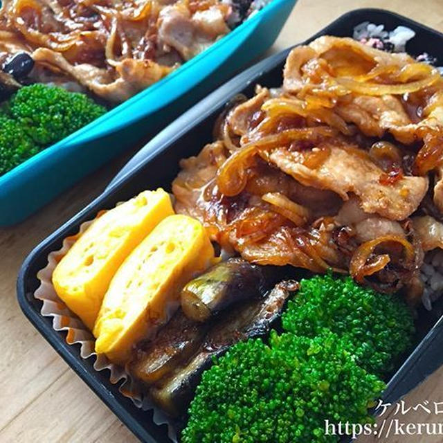 #弁当LOG　豚の生姜焼き弁当