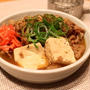ストウブで『肉豆腐（ベースはアレ）』のひとりごはん。