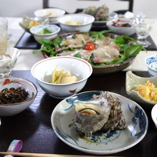 海草と筍料理