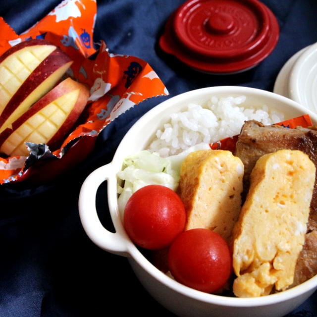 セリアのお弁当箱使用♪チョッピリハロウィンなお弁当