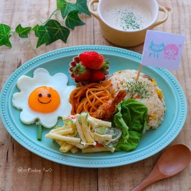 お子様ランチのデコ朝ごはん