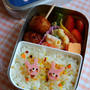 型抜きハムnoうさちゃん弁当