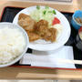 関越道　越後川口SA上り　から揚げ定食　ハンバーグ定食