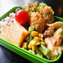 ササミの梅しそフライ＆アスパラ炒め★雑穀ごはん弁当！