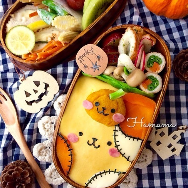 ポムポムプリンとリラックマのハロウィン♡作り方