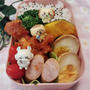 ピリ辛甘辛だれスティックと煮たまごのお弁当【残り物弁当】#節約弁当