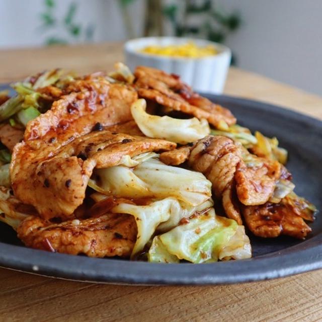 回鍋肉の晩ごはん。