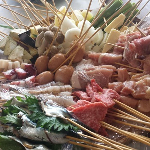 串カツでおもてなし／お土産の生原酒「真澄」で乾杯