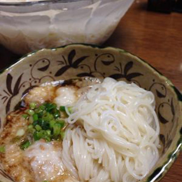 あぼの妹作♪とろろ納豆そうめん：：と、祝★山本リコピンさんの本出版！！
