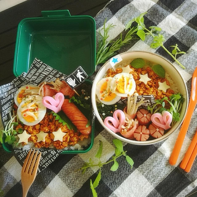 ドライカレーの姉妹弁当～6月14日