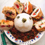 【ささみのトマトチーズカツ】キーマカレーとささみカツのライオンプレート