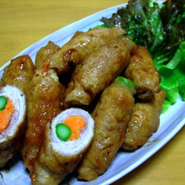 アスパラとにんじんの肉巻き