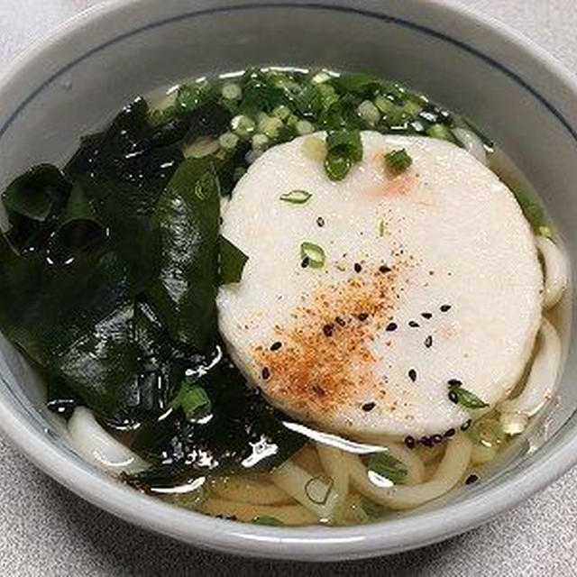 丸天わかめうどん。菜園の様子