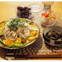 お気に入りの和食器と棒々鶏で夜食ごはん。
