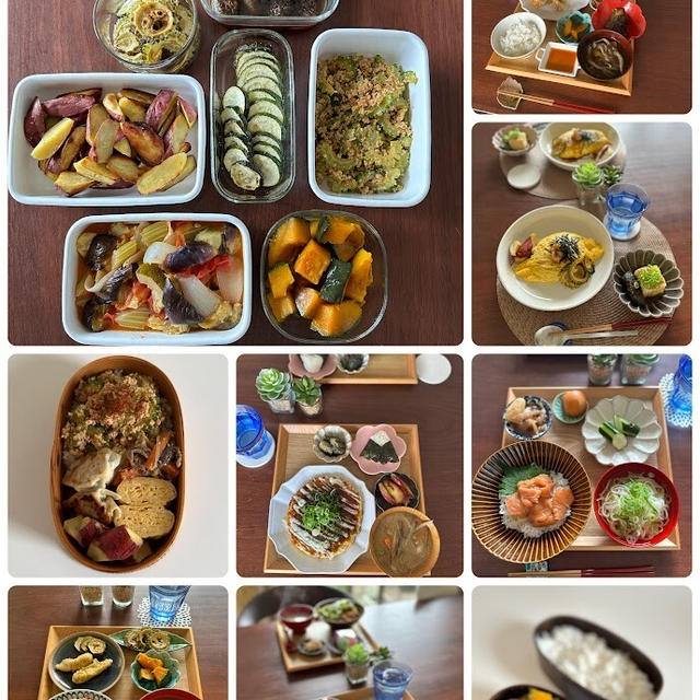 1週間の日持ちおかずとそれらを使って作るお昼ごはん、晩ごはん、おべんとう、おまけのランチは西北のお蕎麦屋さん