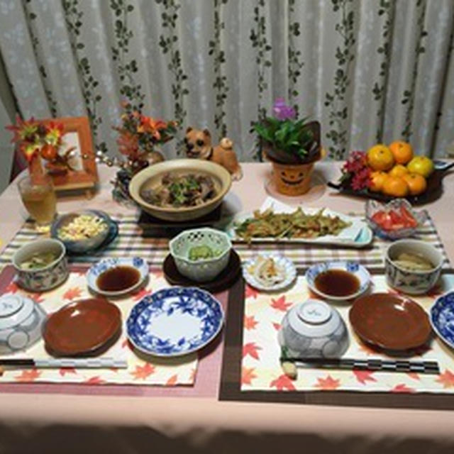 芋煮&抹茶風味のかき揚げ