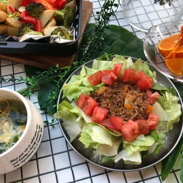 時短的に「タコライス」定食