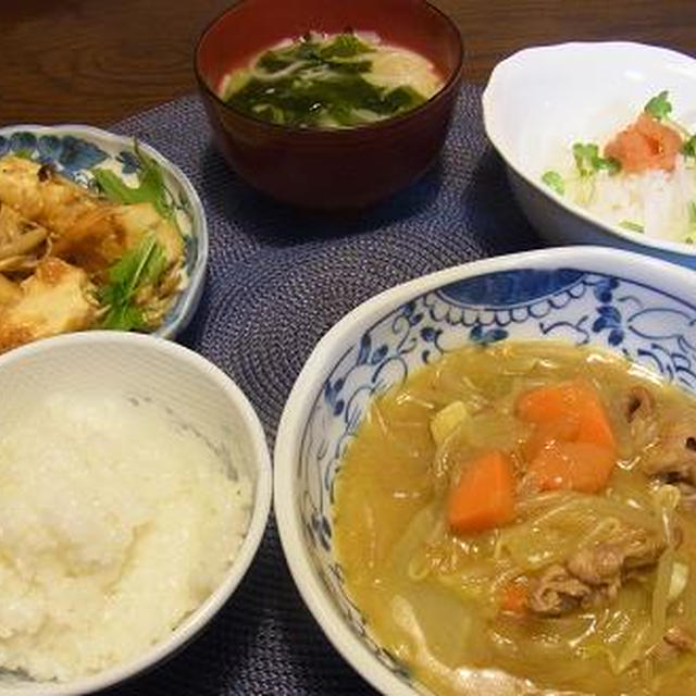 本当なら　＆　豚肉モヤシのカレー煮