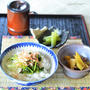 葉わさびのかつお節がけご飯、山菜づくしの朝ごはん♪