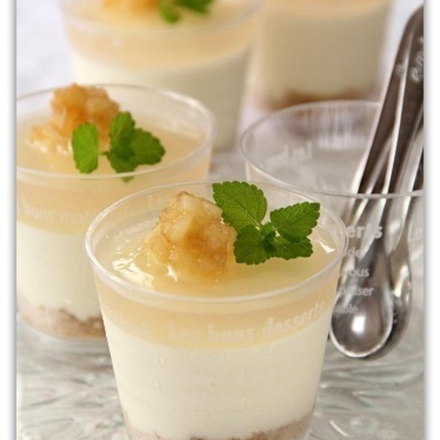 桃風味のカップレアチーズケーキ By Miyukiさん レシピブログ 料理ブログのレシピ満載