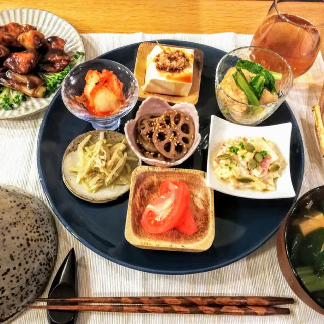 作りおきだらけ。居酒屋メニューっぽいお夕飯