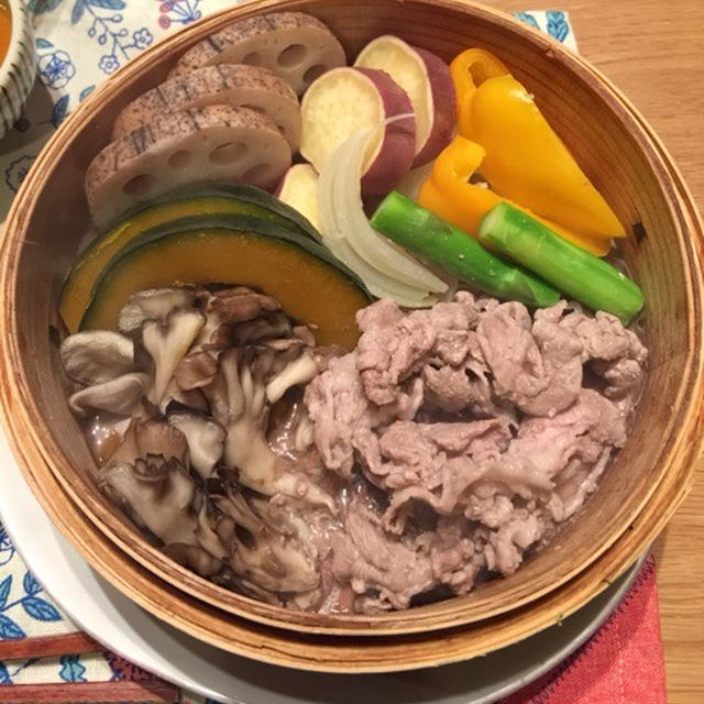 豚肉と野菜のせいろ蒸し