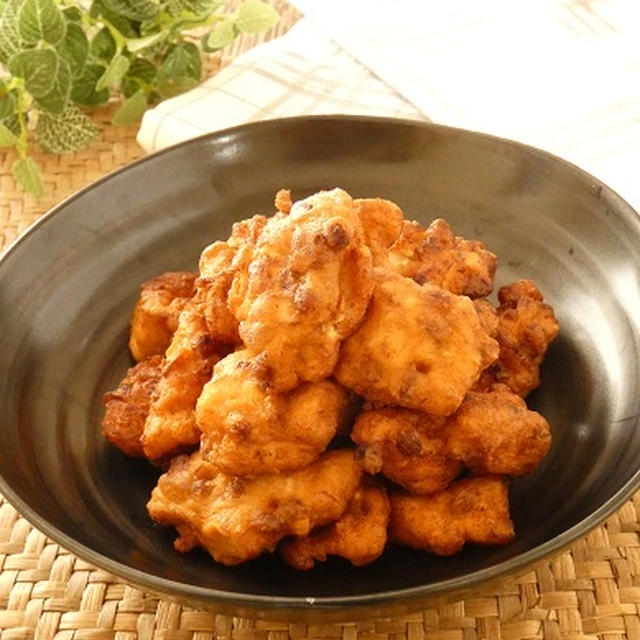 つくば鶏むね肉と納豆のから揚げ