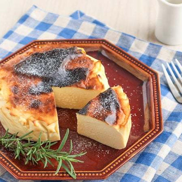 ＊【michill】小麦粉・砂糖・生クリーム不使用！ヨーグルトでヘルシー♡バスクチーズケーキ風＊