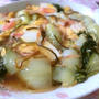 とろりと美味しい♪　青梗菜と豆腐とたまごの中華風とろみ煮